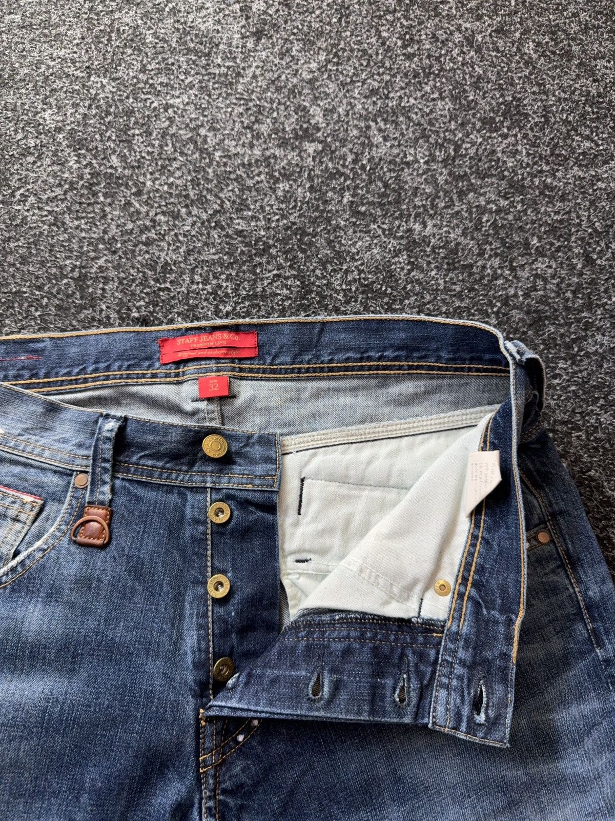 Vintage 00s Retro Japanese Y2K Vntg Grunge Distressed Denim Jeans Size US 32 / EU 48 - 10 Thumbnail