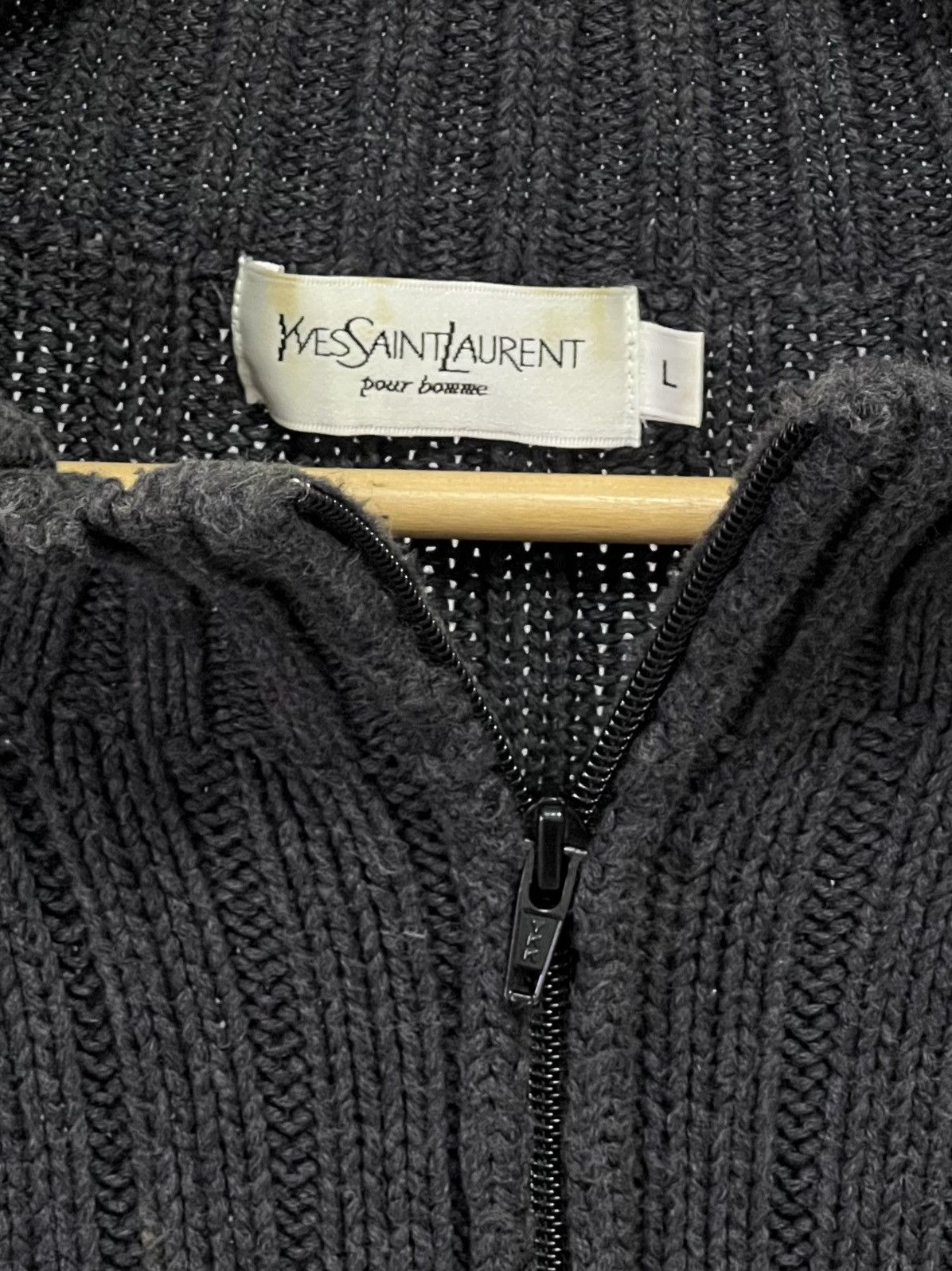Yves Saint Laurent YSL Sweater Knit 1/4 Zip Size US L / EU 52-54 / 3 - 5 Thumbnail