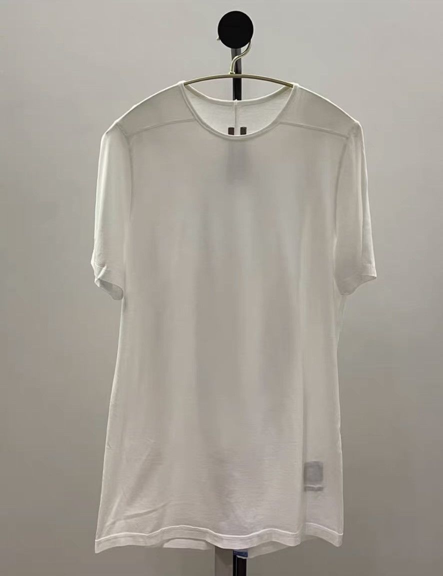Rick Owens Rick Owens white short-sleeve basic tee Q18 Size US M / EU 48-50 / 2 - 2 Thumbnail