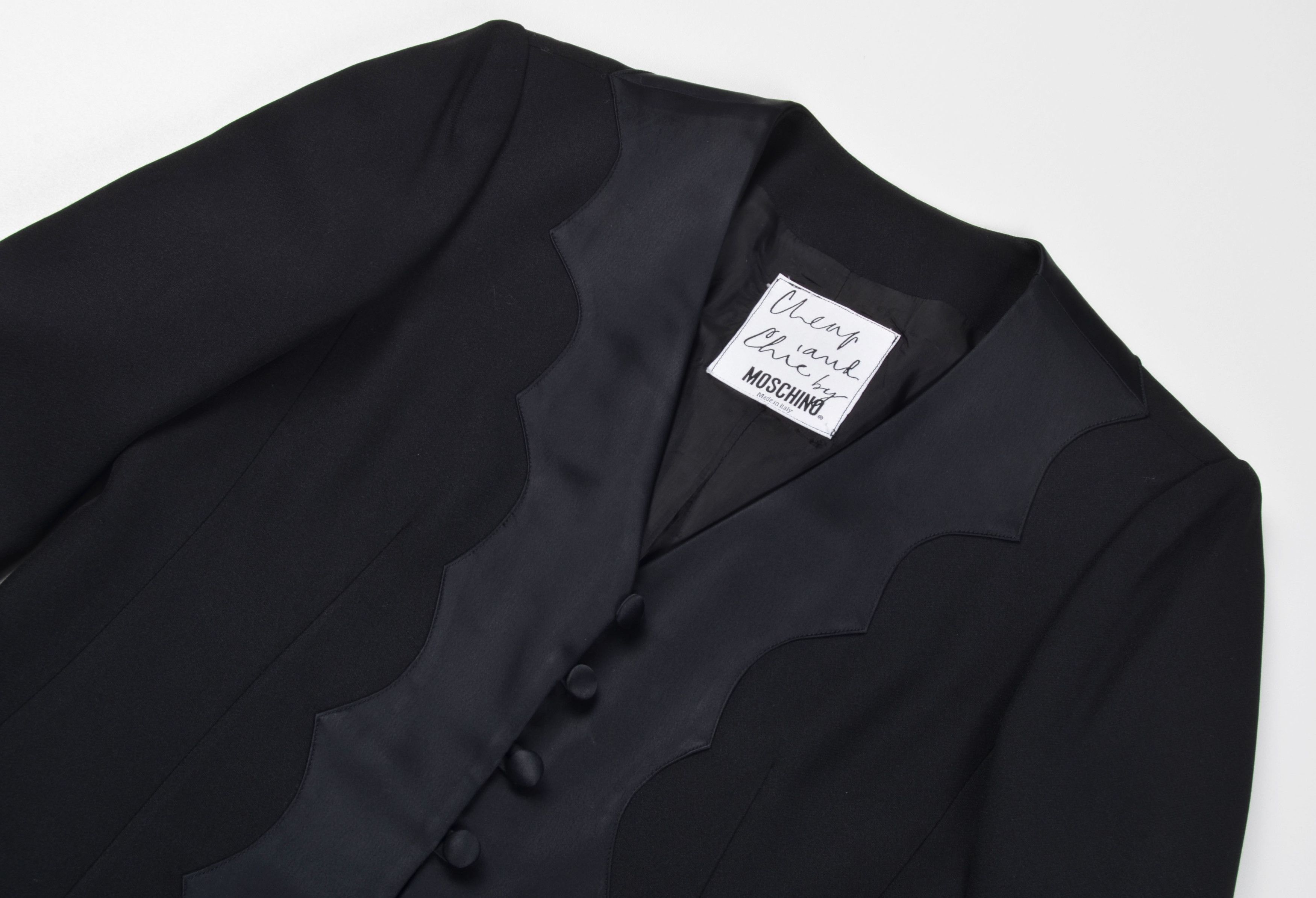 Moschino Vintage Moschino Cheap and Chic Decorated Black Blazer Size M / US 6-8 / IT 42-44 - 6 Thumbnail