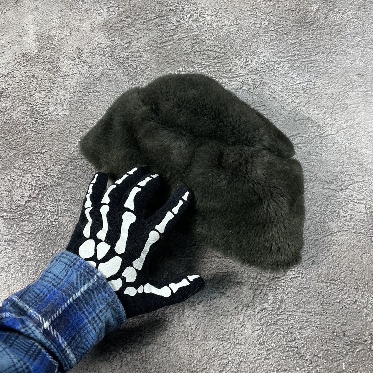 Vintage Vintage 90s Mohair Knit Beanie Skeleton Hand Goth Washed OS Size ONE SIZE - 1 Thumbnail