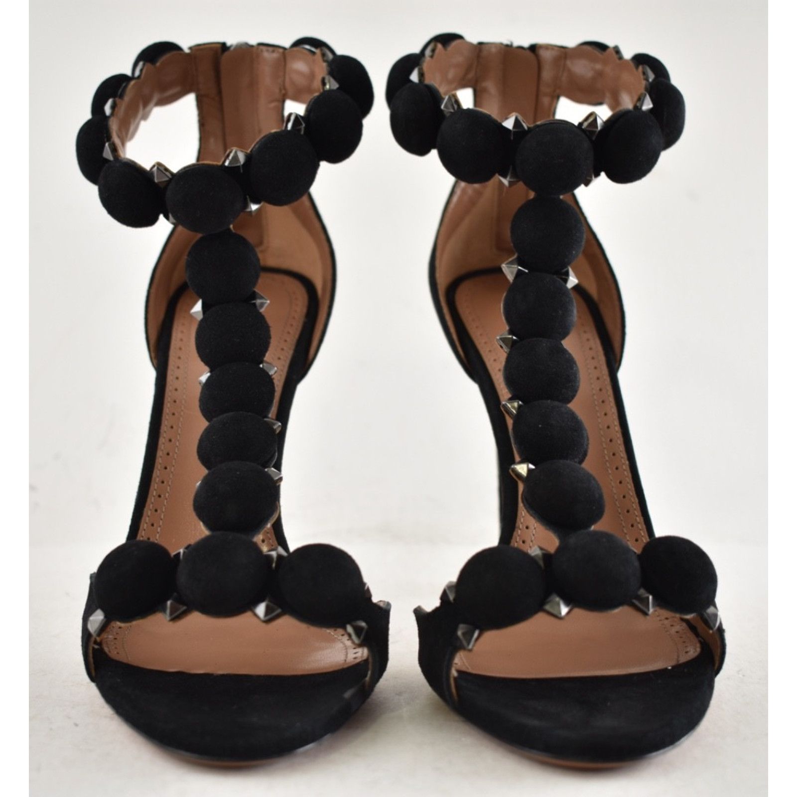 Alaia Alaia Bombe 110mm Black Suede Ankle T Strap Sandal 39.5 Size US 9.5 / IT 39.5 - 8 Thumbnail