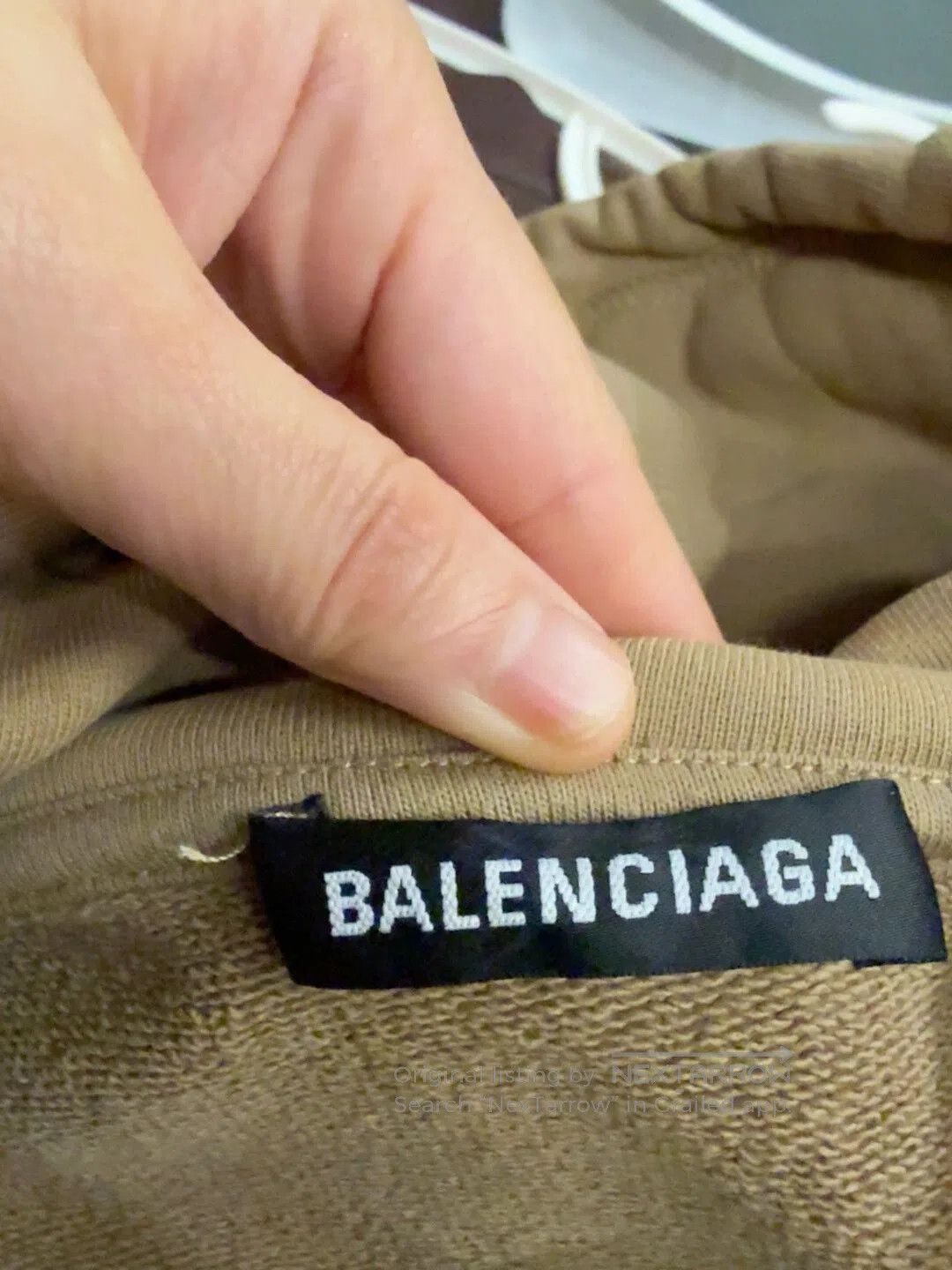 Balenciaga beige oversized hoodie with embroidered logo. Size US XS / EU 42 / 0 - 3 Thumbnail