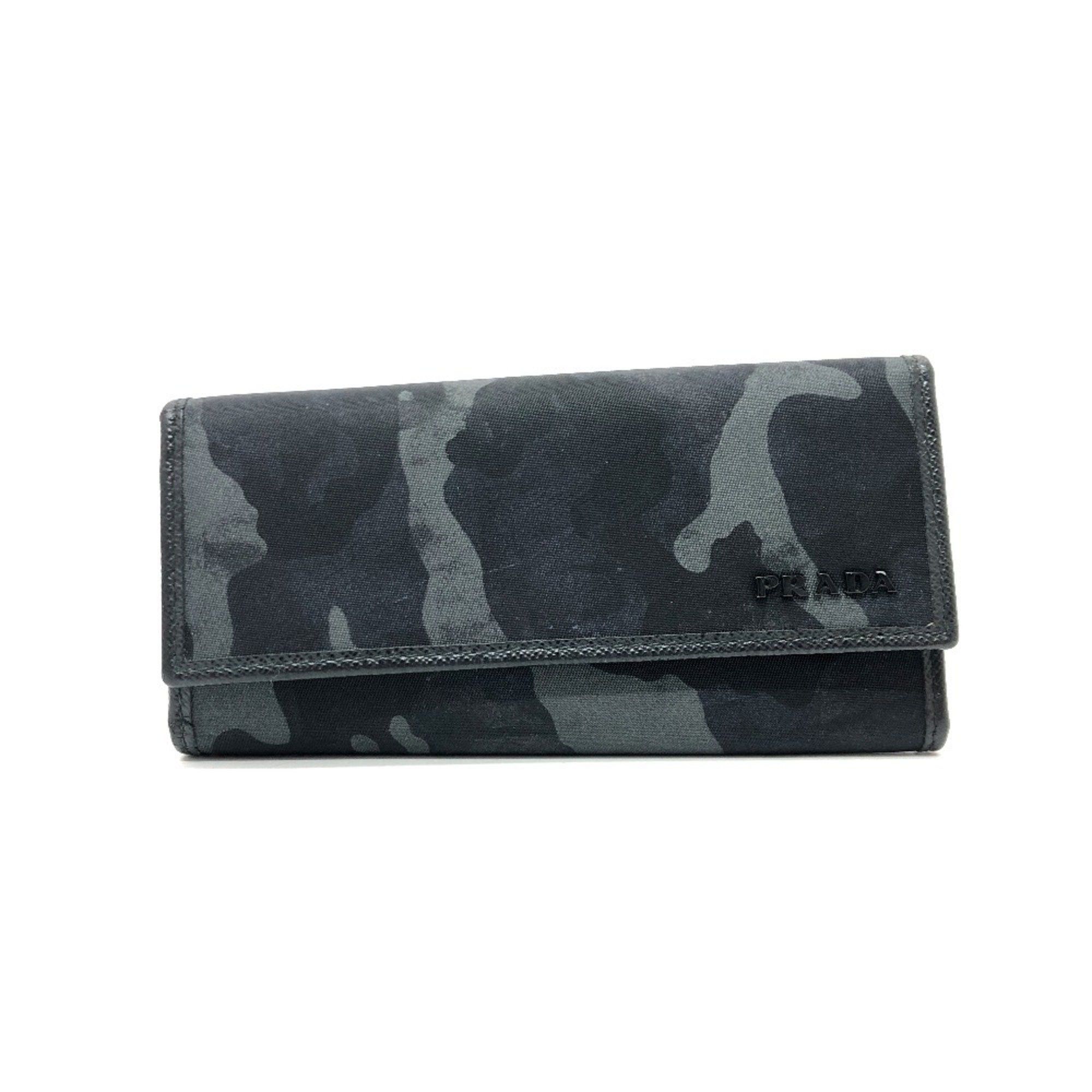 Prada PRADA Camouflage 6-Key Holder Long Key Case Nylon Women's Black Size ONE SIZE - 1 Thumbnail