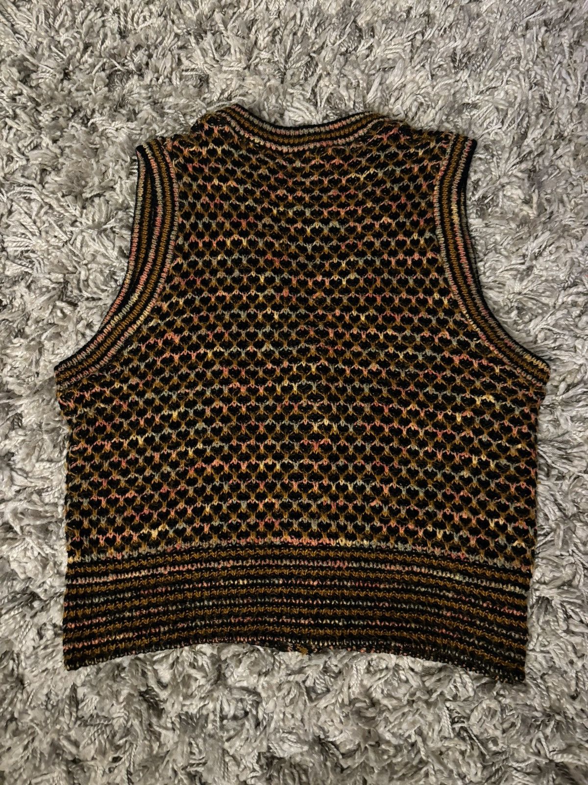 Vintage Knitted button up Vest Size S / US 4 / IT 40 - 2 Thumbnail