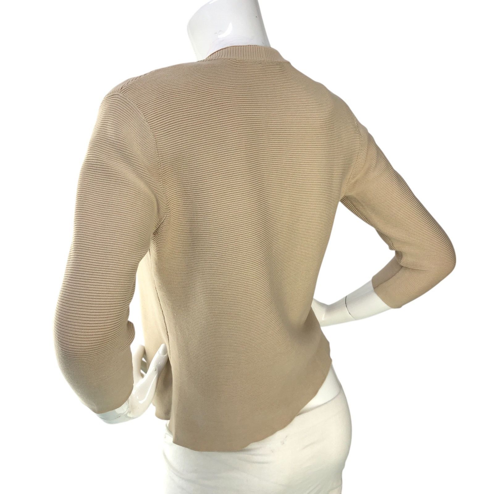 J.McLaughlin J McLaughlin Size S Cardigan Open Front Knit Ribbed Cotton Size M / US 6-8 / IT 42-44 - 6 Thumbnail