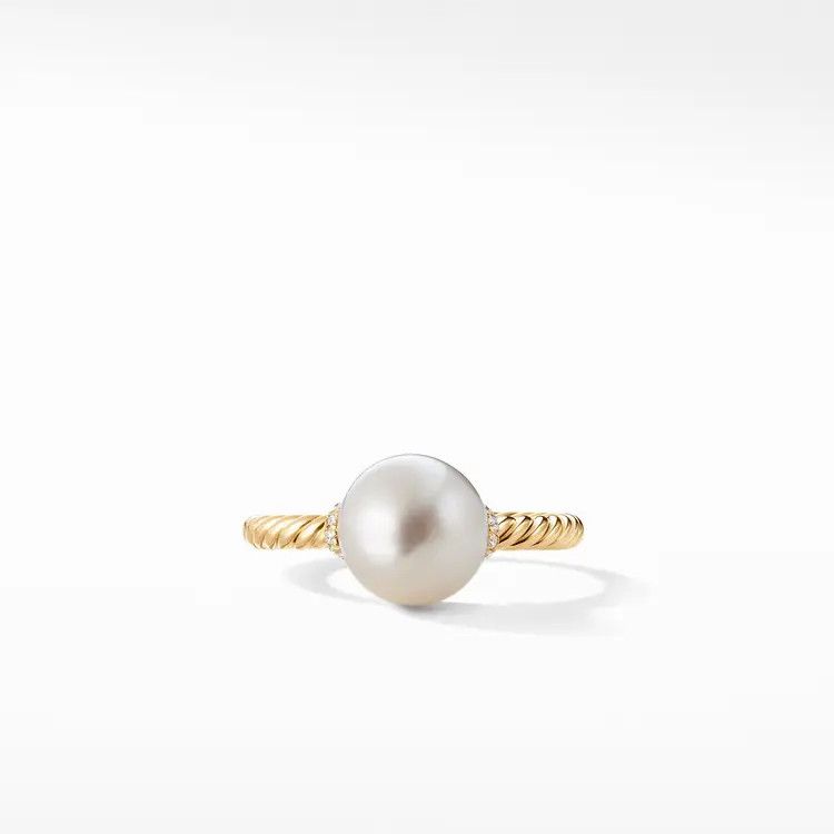David Yurman o1s1wg111025 R12836D /Size 9 / Ring with Pearls in Golden Size ONE SIZE - 4 Thumbnail