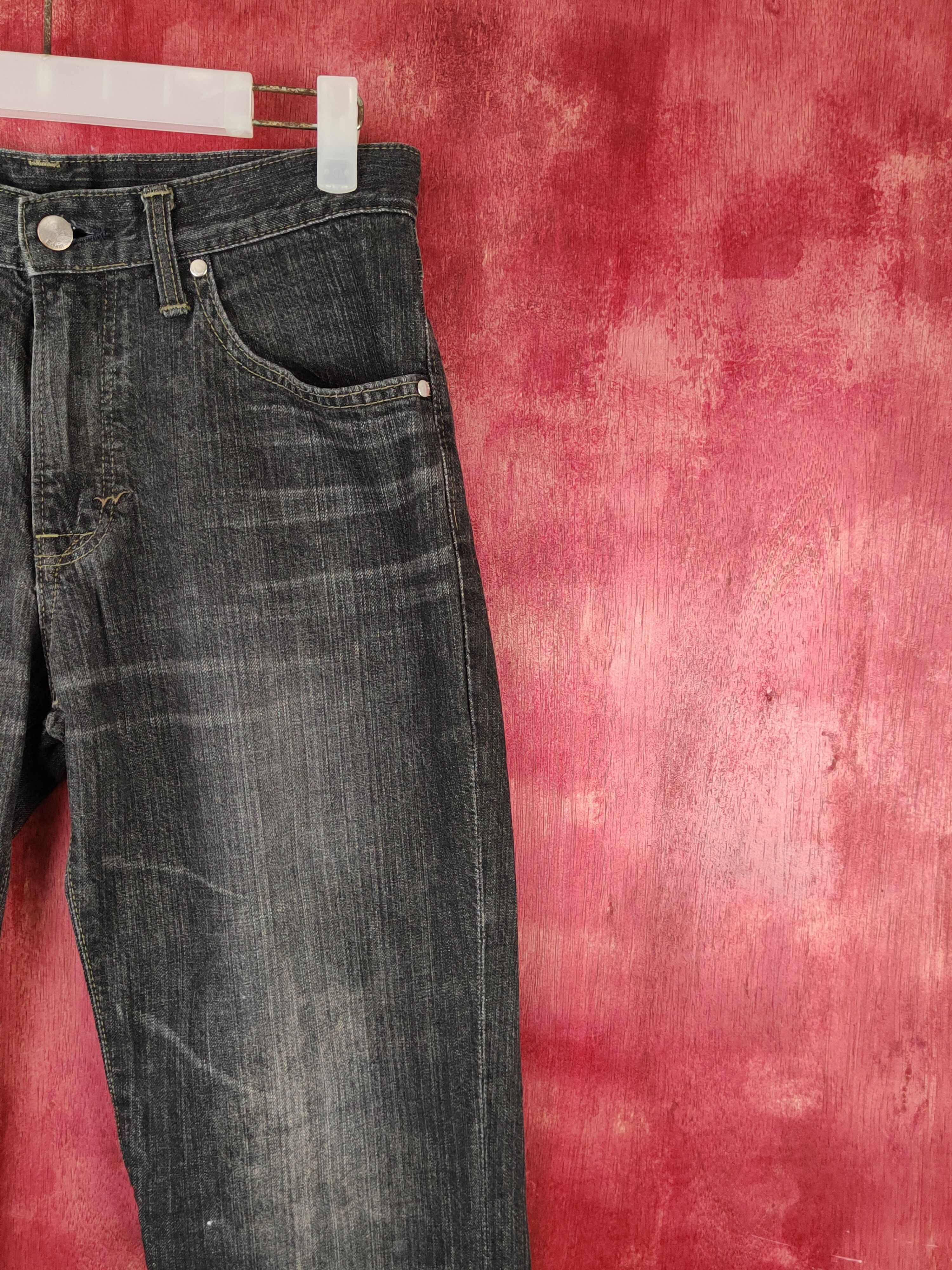 Edwin × Japanese Brand Edwin Black Distressed Ripped Jeans #S1851 Size US 29 - 5 Thumbnail