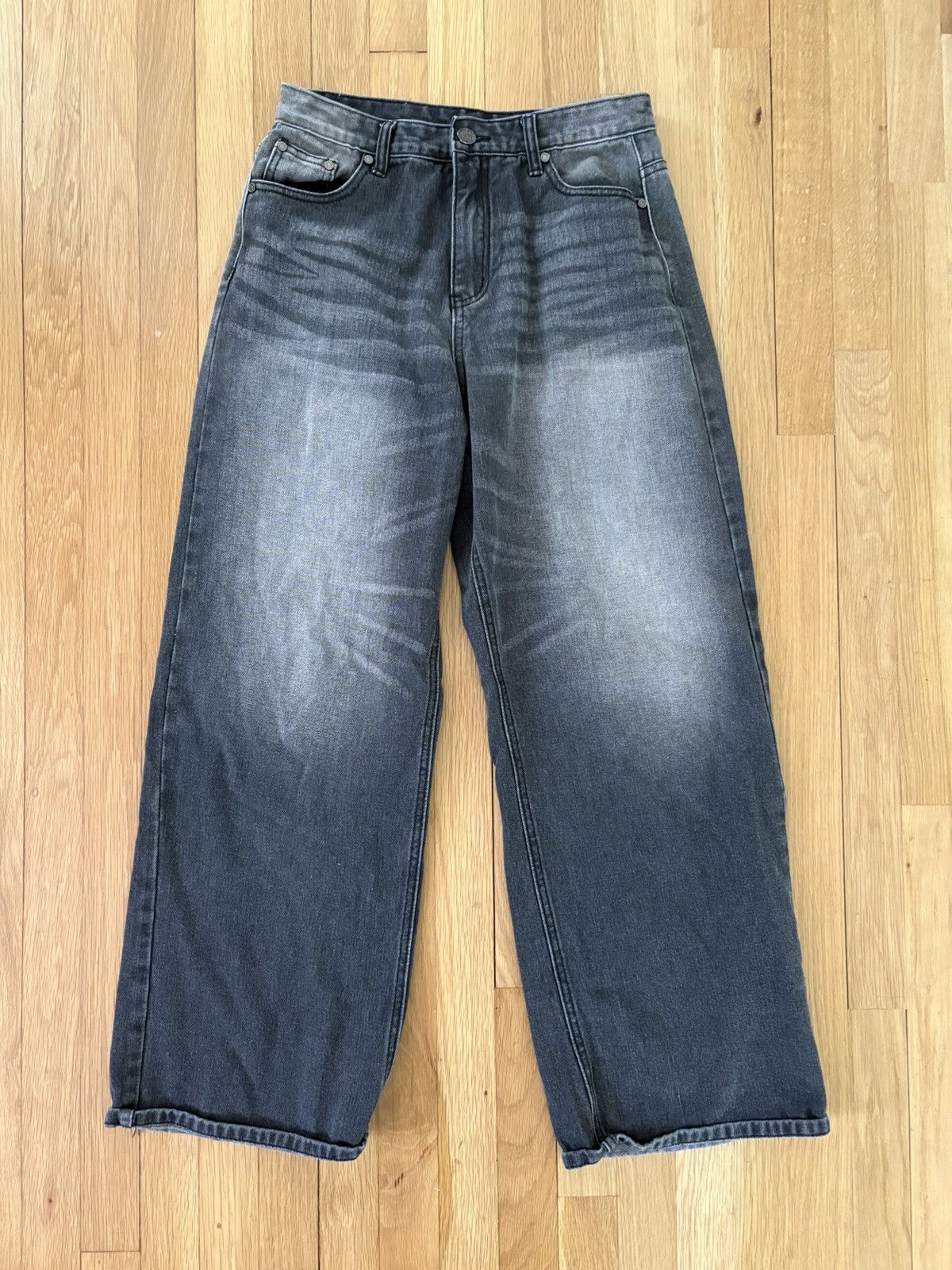 Designer × Vintage Black faded DNSR jeans Size US 30 / EU 46 - 1 Thumbnail