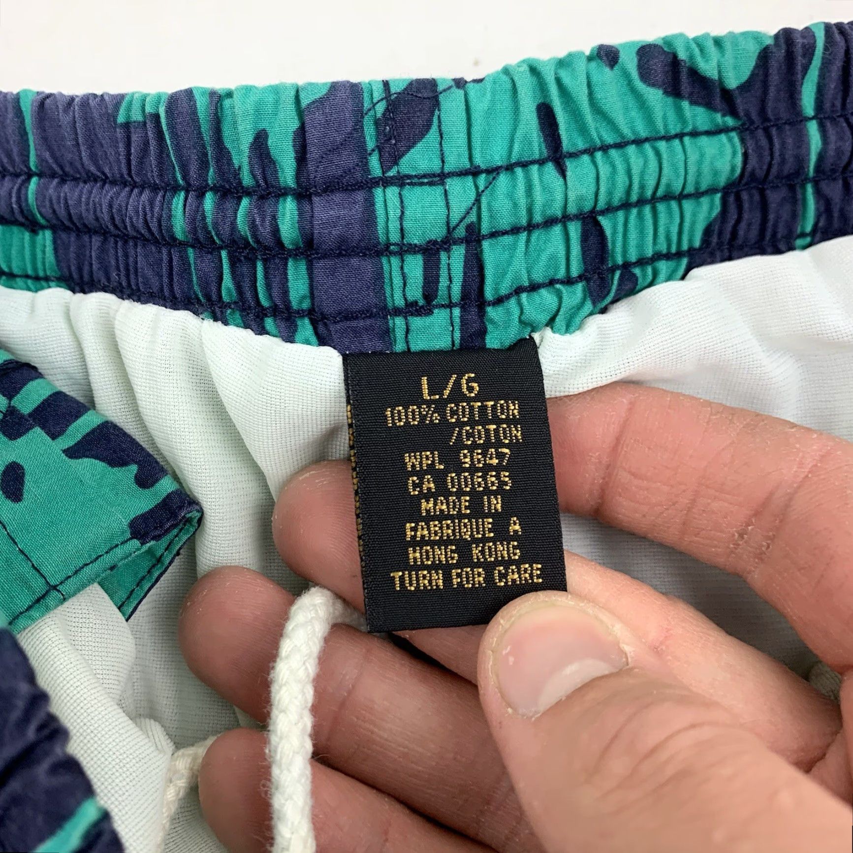 Eddie Bauer VINTAGE Eddie Bauer Swim Trunks Men L Teal Blue Hawaiian Floral Swimsuit Trunks Size US 33 - 3 Thumbnail