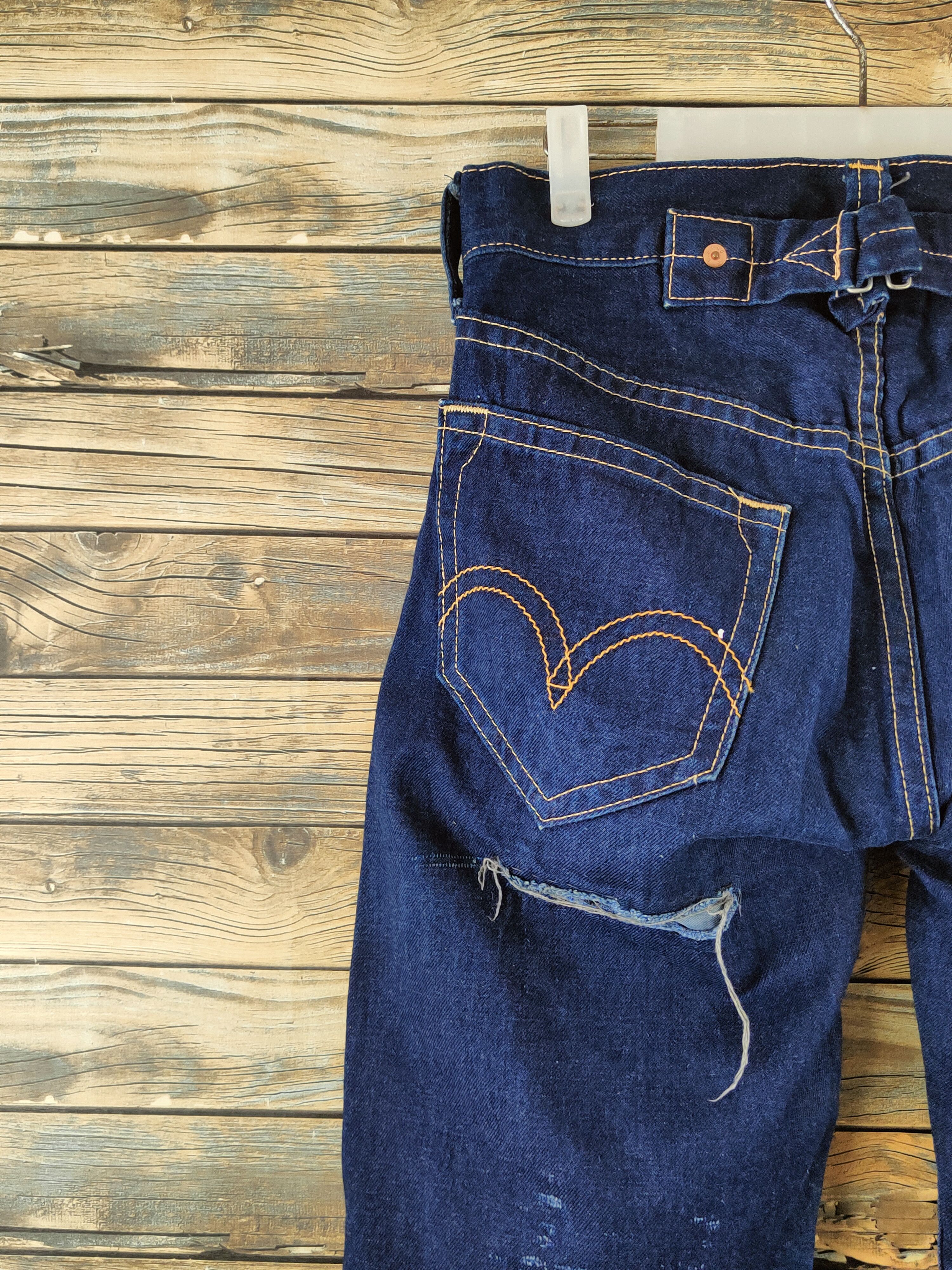 Levi's DL Levi's buckle back Distressed Ripped denim Jeans #46-966 Size US 30 / EU 46 - 8 Thumbnail