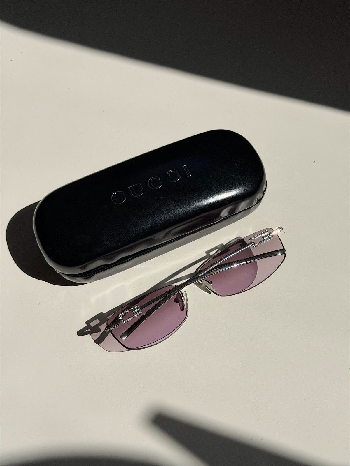 Gucci × Tom Ford × Vintage GUCCI G Logo Iridescent Rimless