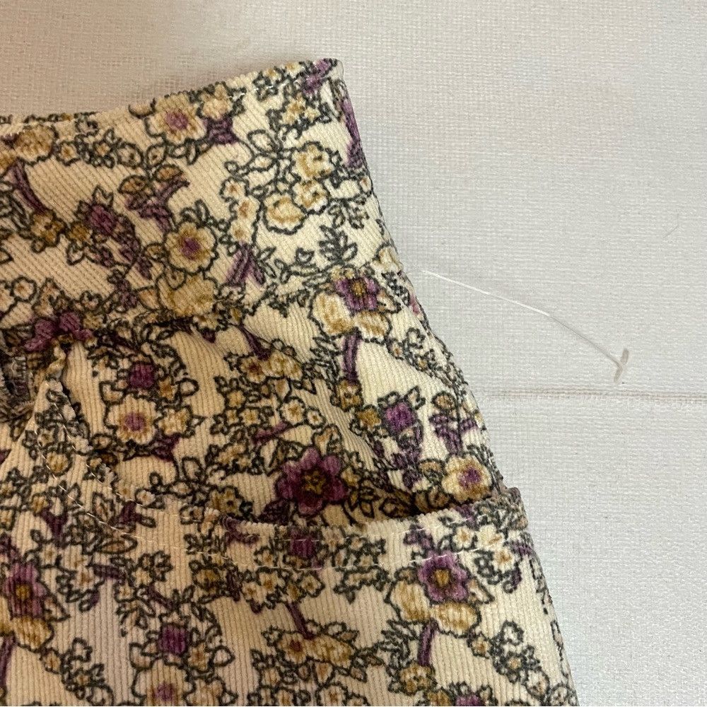 Other New Polagram Corduroy Floral High-Rise Wide Leg Jeans Pants Size 32" / US 10 / IT 46 - 8 Thumbnail