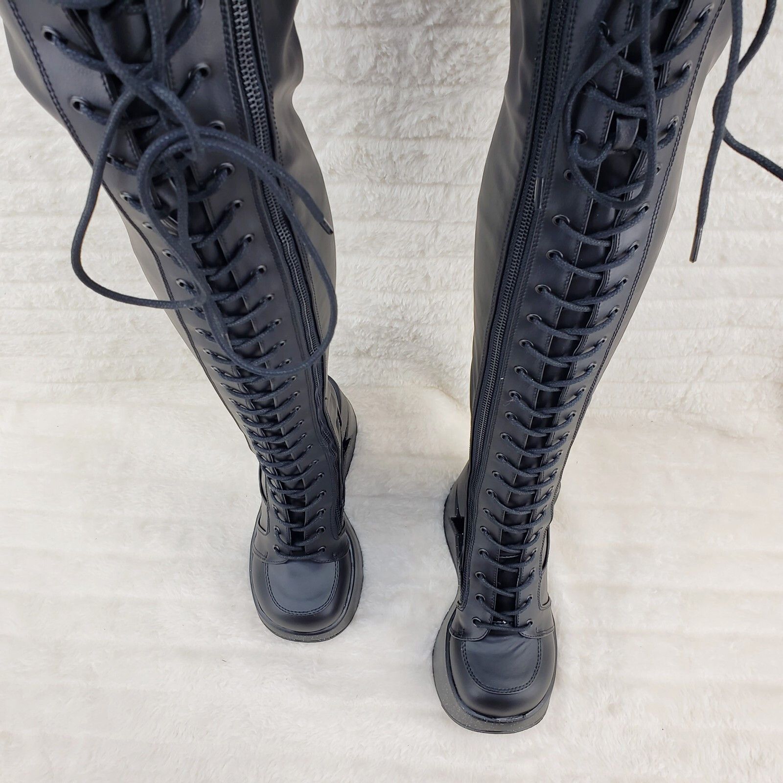 Other Dynamite 300 Platform 5" Star Heel Stretch Goth Punk Thigh B Size US 11 / IT 41 - 3 Thumbnail