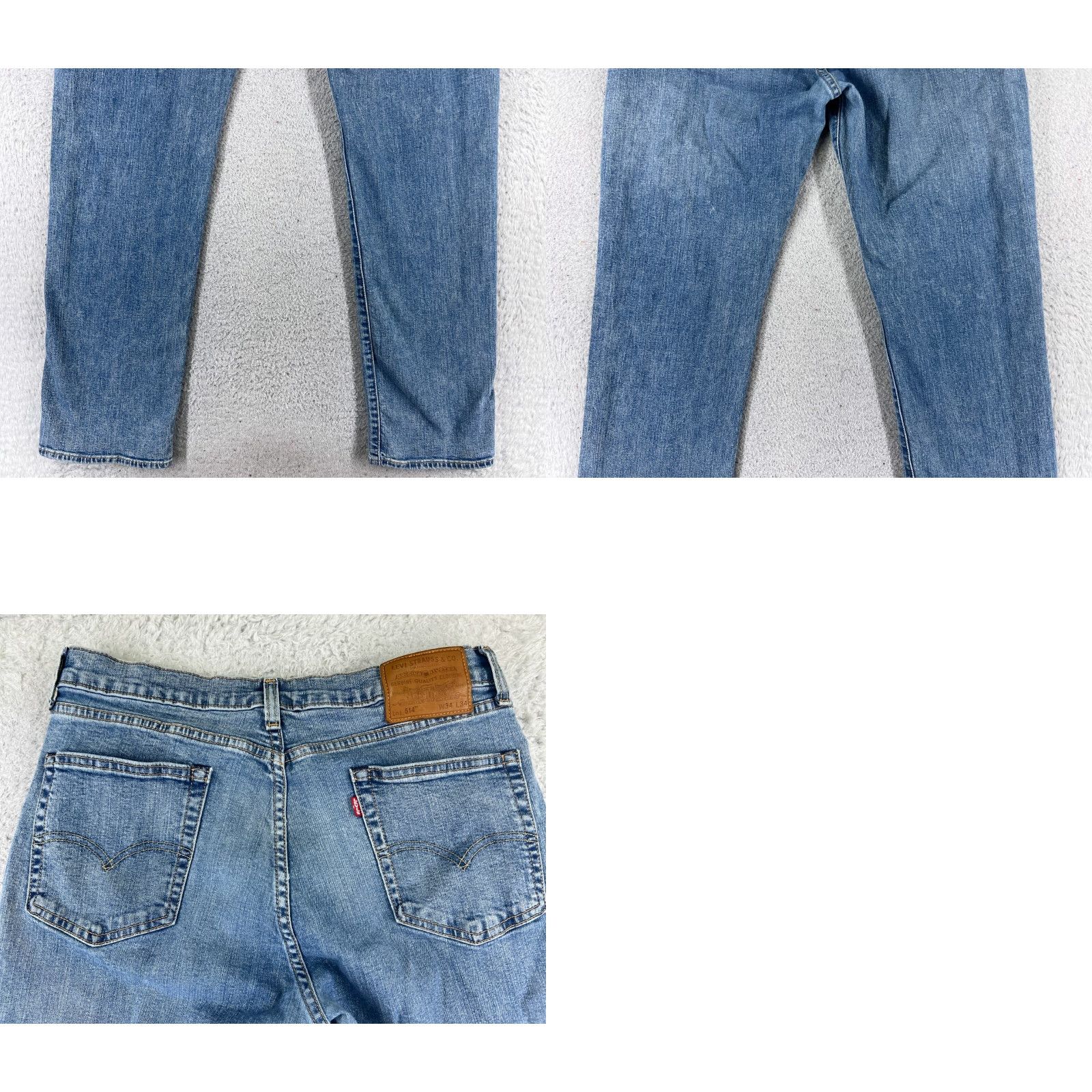 Levi's Levi's 514 Jeans Denim Blue Cotton Blend 34x32 Regular Adult Men Size US 34 / EU 50 - 10 Thumbnail