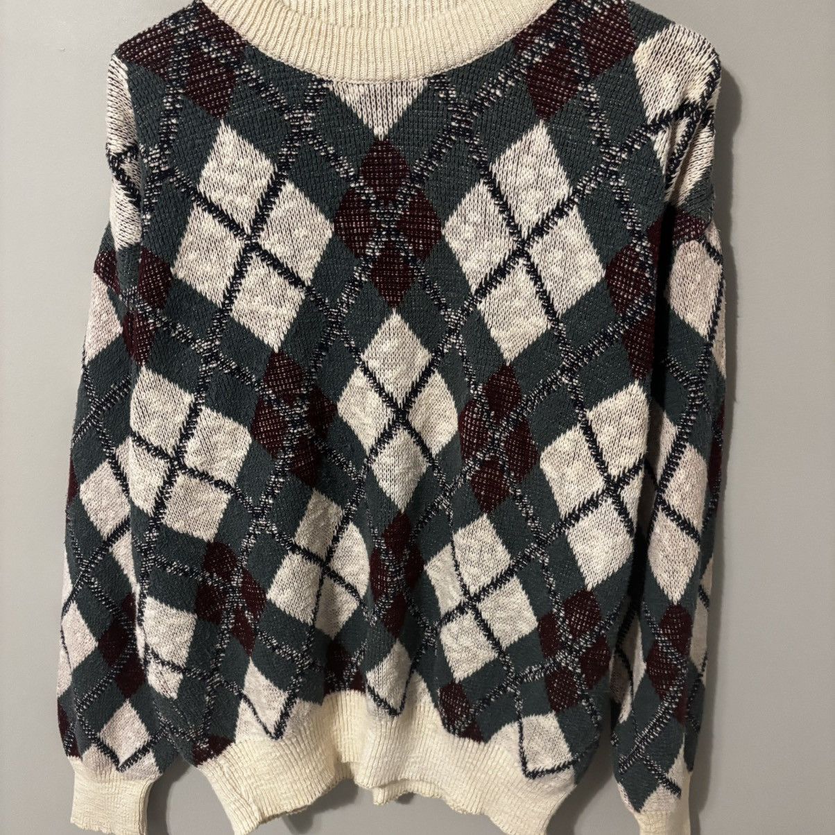 Sears Vintage 1980s Sears Roebuck Diamond Pattern m Sweater Size US L / EU 52-54 / 3 - 1 Thumbnail