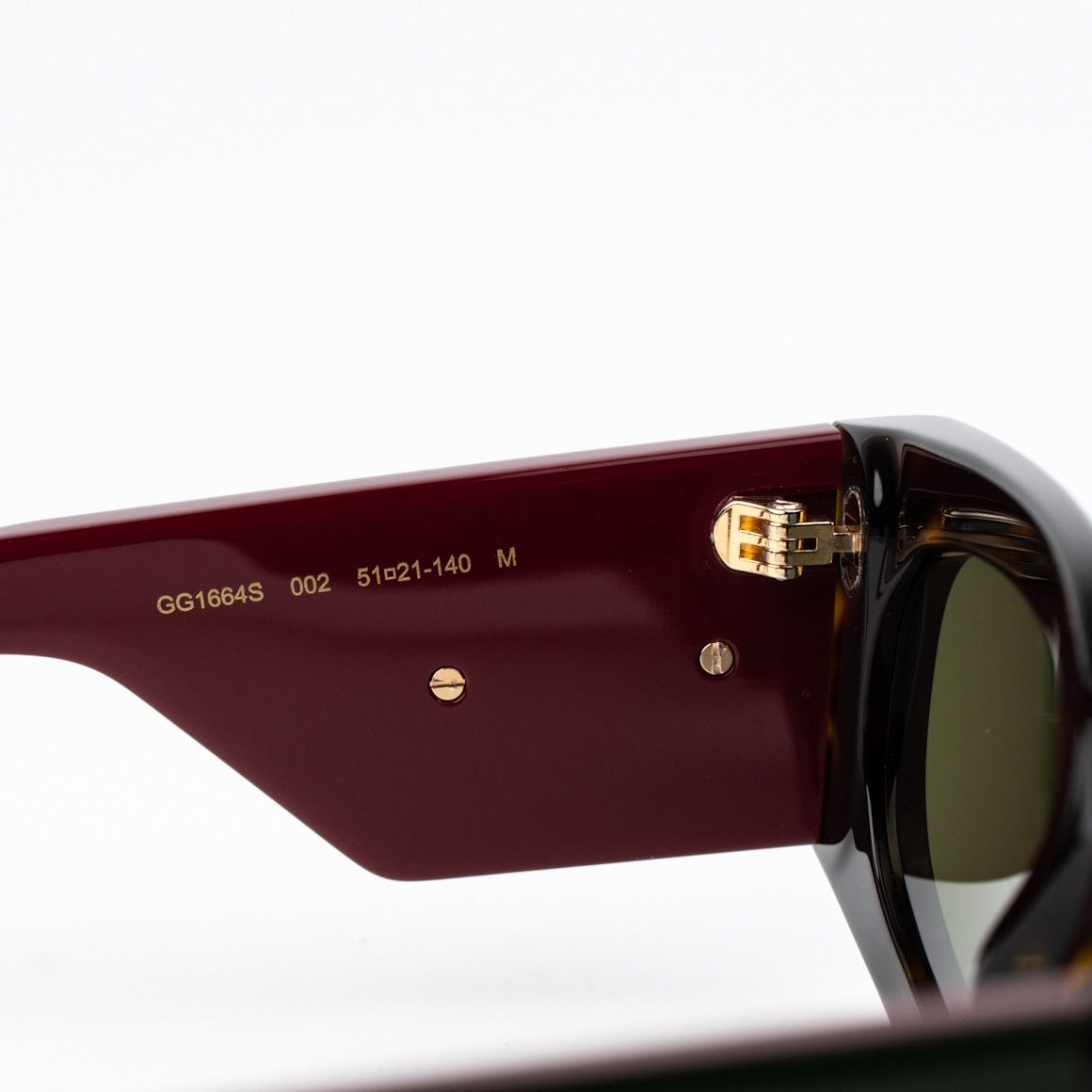 Gucci NEW Gucci GG1664S 002 Rectangle Unisex Sunglasses Size ONE SIZE - 8 Thumbnail