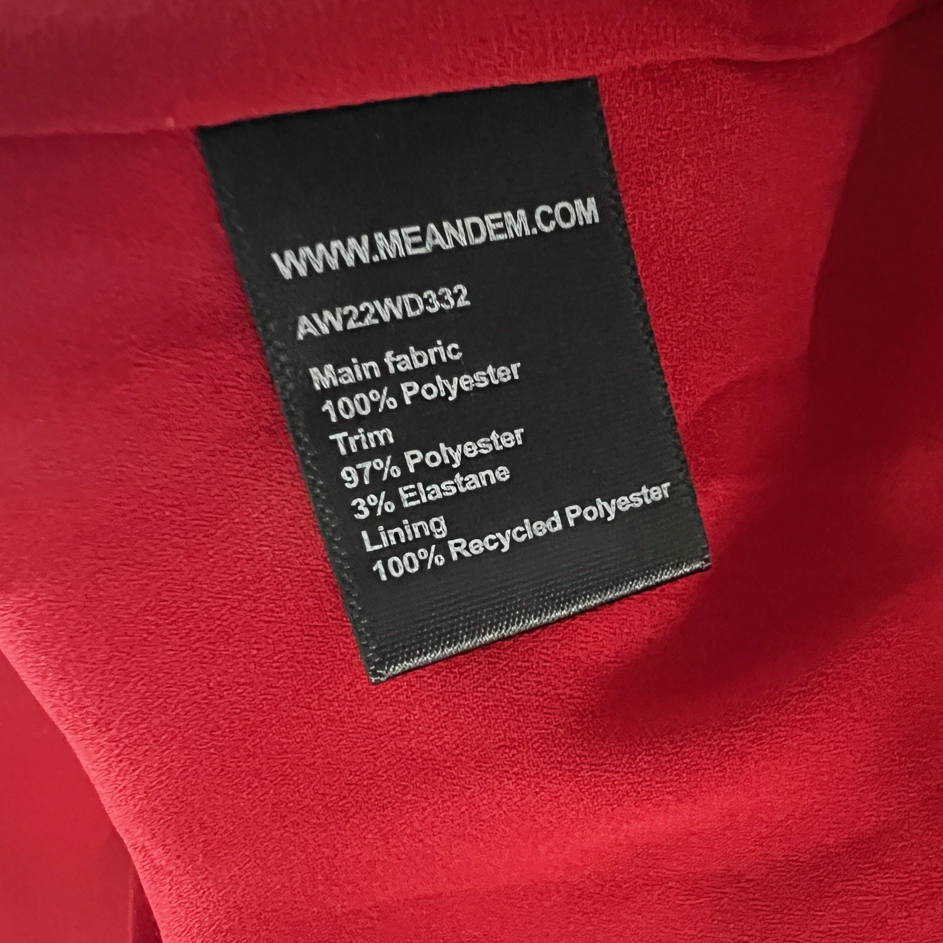 ME+EM ME+EM Crushed Red Velvet Velour V Neck Size S / US 4 / IT 40 - 3 Thumbnail