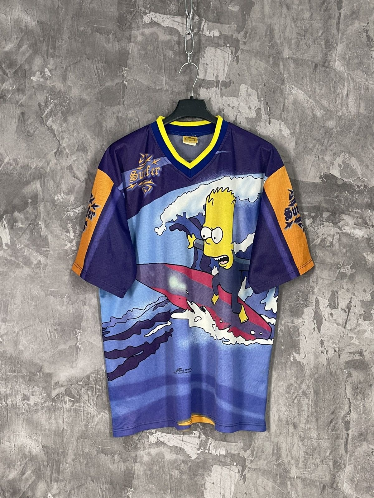 The Simpsons × Vintage Vintage 90s The Simpsons Surf Y2K Overprint Art t-shirt Size US L / EU 52-54 / 3 - 1 Thumbnail