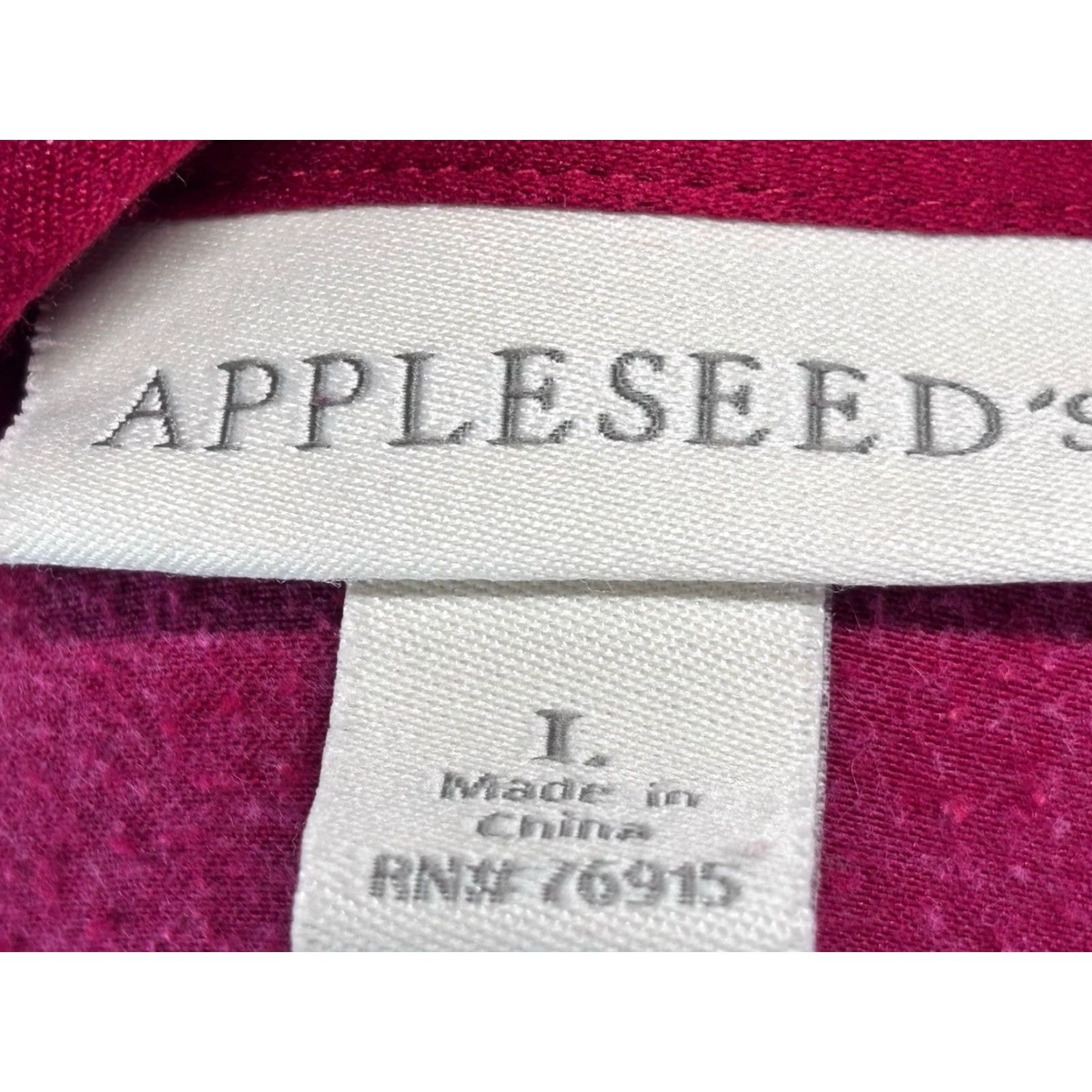 Vintage Appleseeds 2 Pc Red Satin Pajama Set Sz Large Women’s Shirt Pants READ Size L / US 10 / IT 46 - 7 Thumbnail
