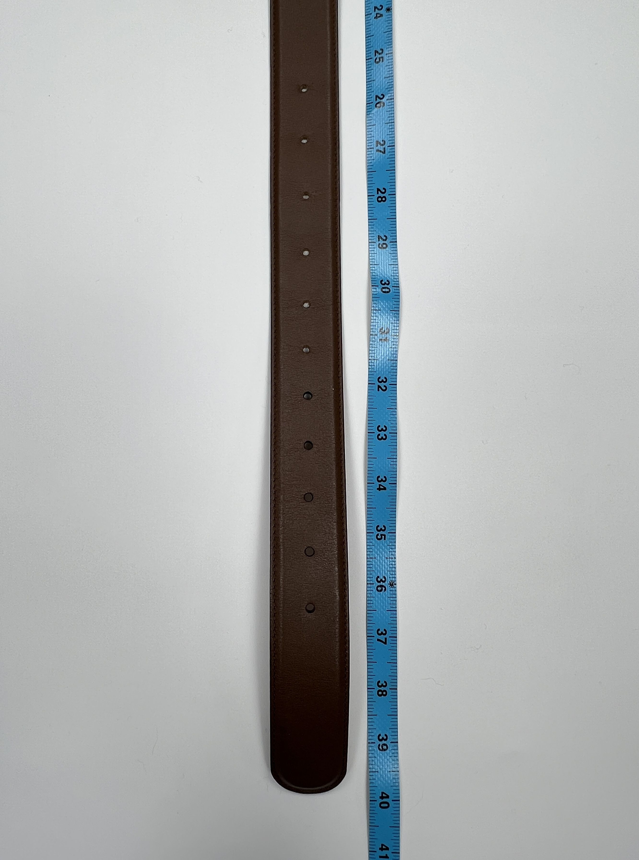 Gucci Gucci GG Logo Buckle Brown Leather Belt Size ONE SIZE - 14 Thumbnail
