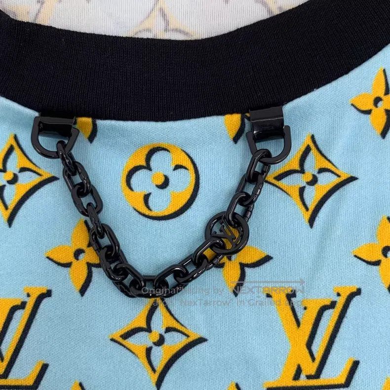 Louis Vuitton Louis Vuitton 24 blue logo presbyopic cotton crewneck shor Size US M / EU 48-50 / 2 - 5 Thumbnail