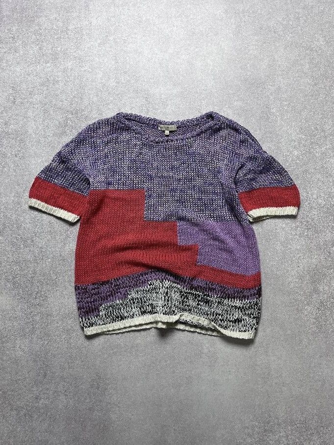 Etro VINTAGE ETRO KNIT BLOUSE SHORT SLEEVE SHIRT 40 Size S / US 4 / IT 40 - 1 Thumbnail