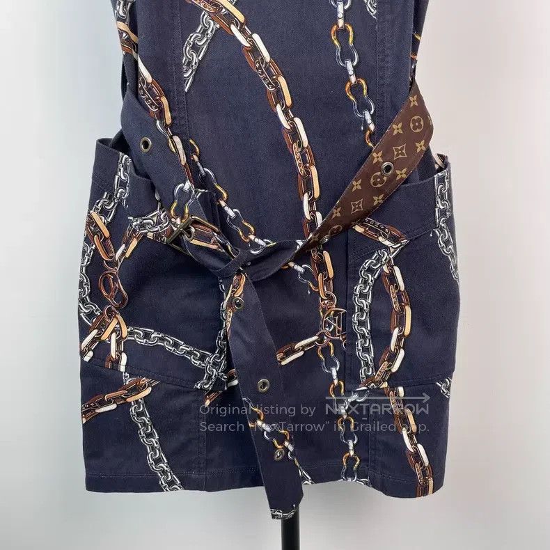 Louis Vuitton Louis Vuitton Black chain print A-line dress Size XS / US 0-2 / IT 36-38 - 4 Thumbnail
