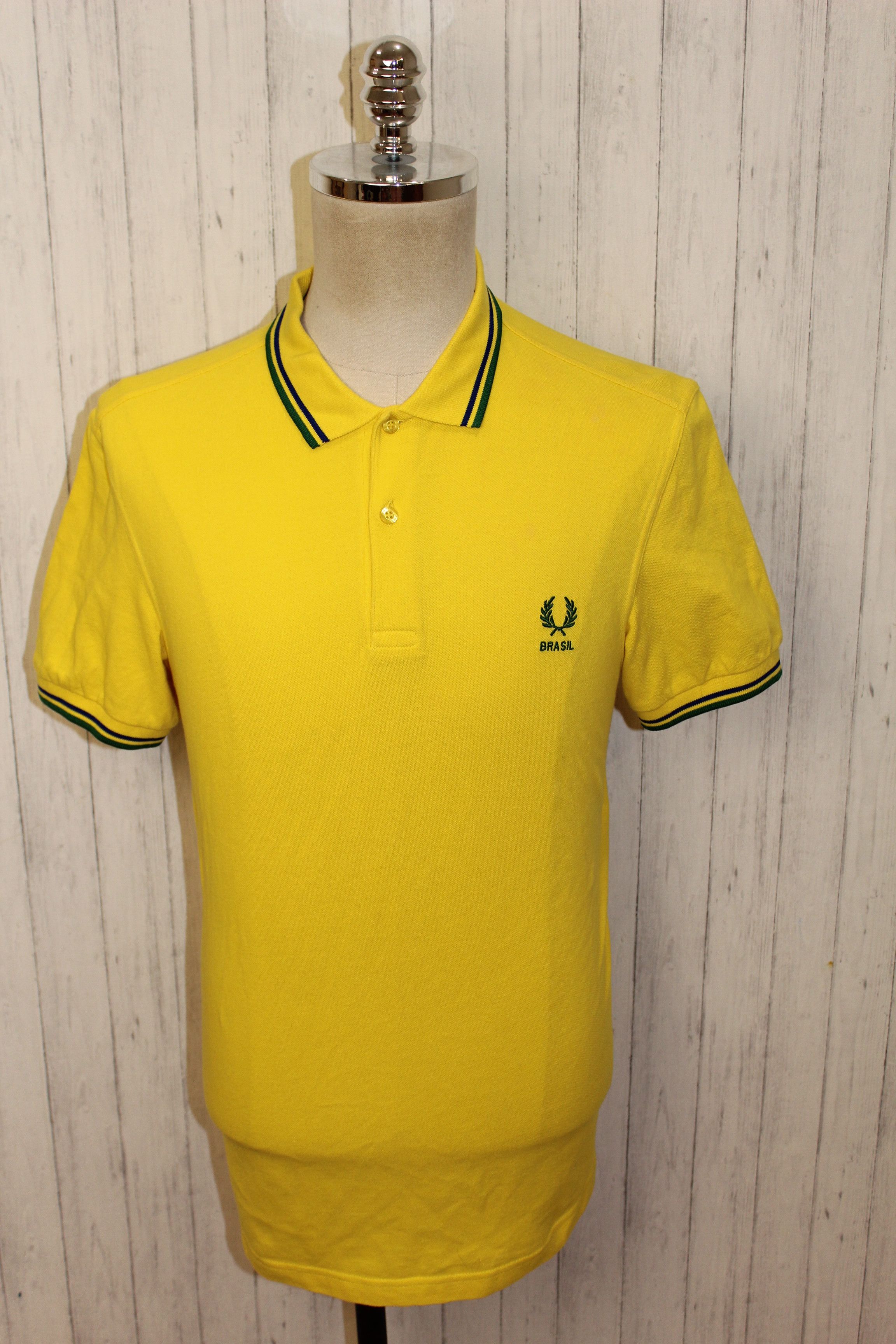 Fred Perry Fred Perry Brazil Short Sleeve Yellow Polo Shirt Size US L / EU 52-54 / 3 - 2 Thumbnail