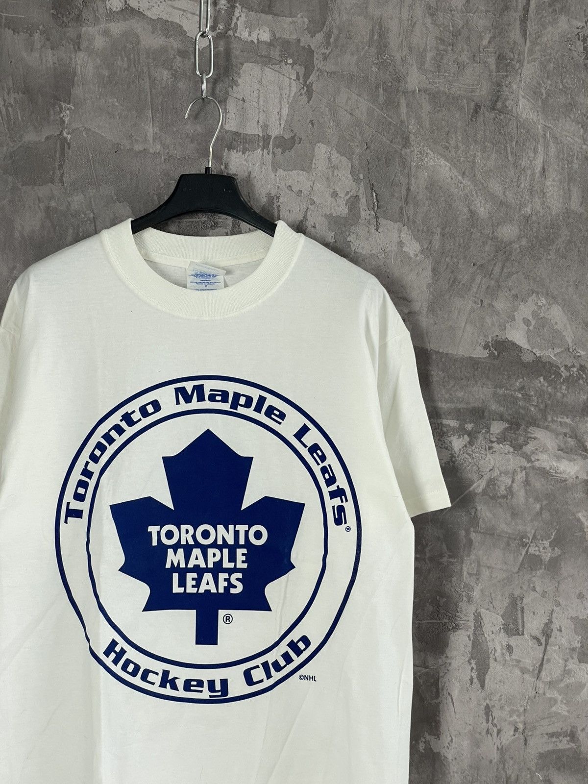 NHL × Vintage Vintage 1990s Toronto Maple Leafs NHL Hockey Graphic T Shirt Size US M / EU 48-50 / 2 - 4 Thumbnail