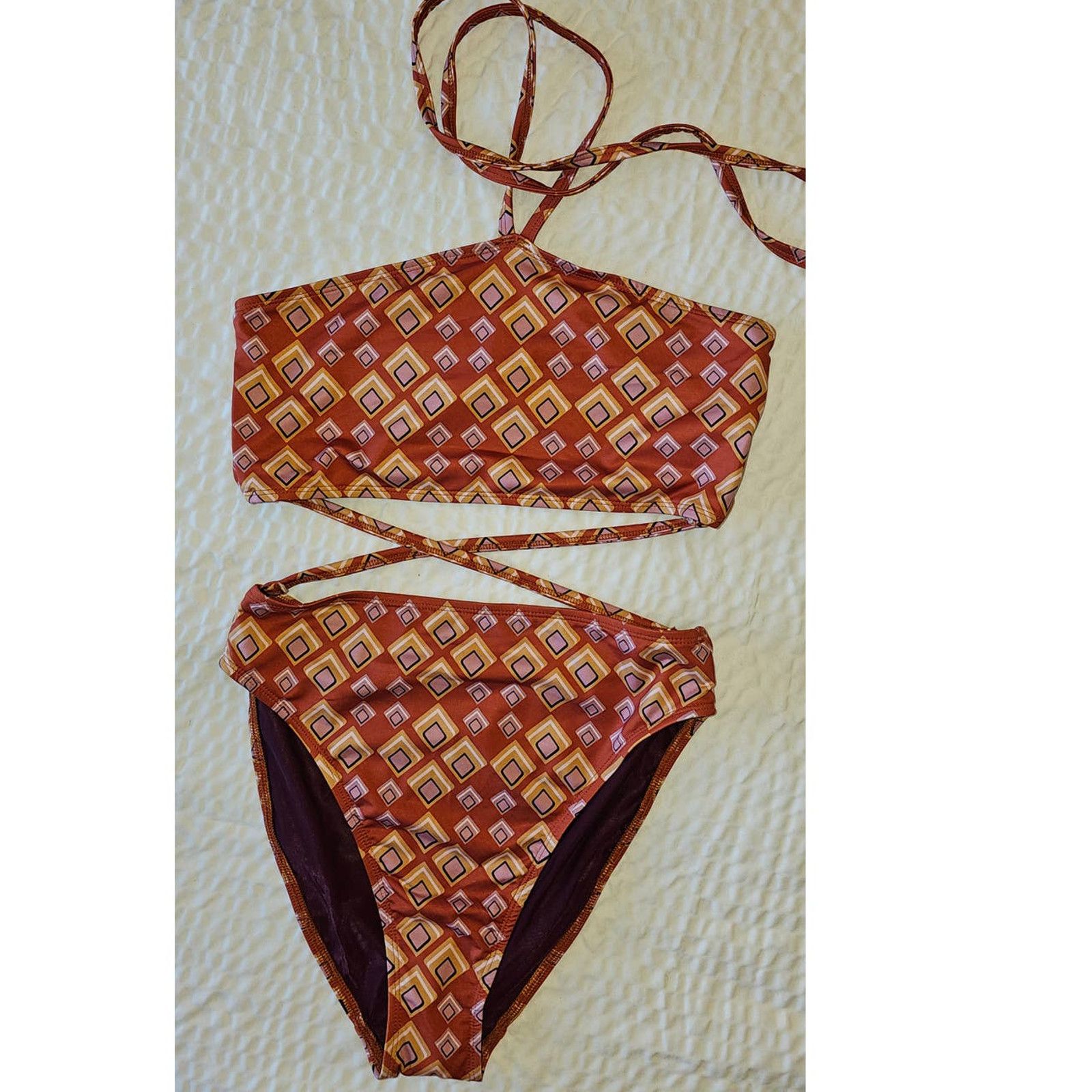 Free People New Free People Beth Richards Gina One-Piece Swimsuit $250 L Size L / US 10 / IT 46 - 6 Thumbnail