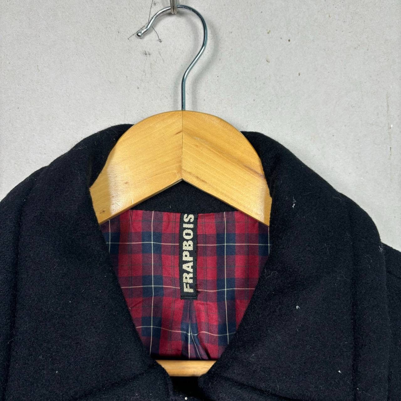 Frapbois FRAPBOIS Archival Wool Asymmetric Peacoat Jacket Black Sz 1 Size S / US 4 / IT 40 - 3 Thumbnail
