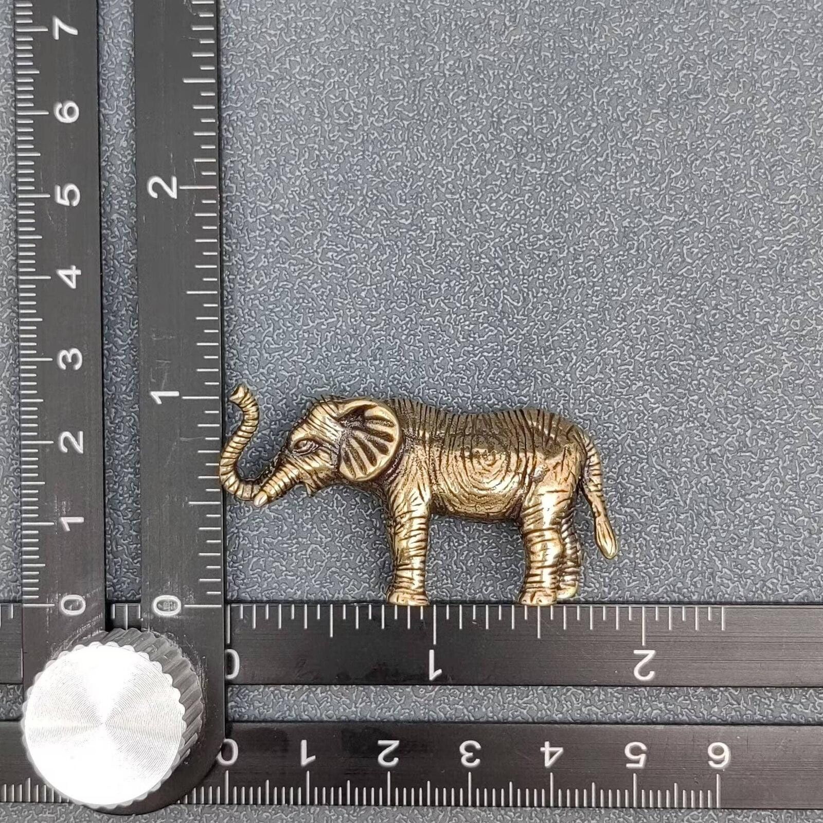 The Unbranded Brand Brass Elephant Figurine Miniature Size ONE SIZE - 4 Thumbnail