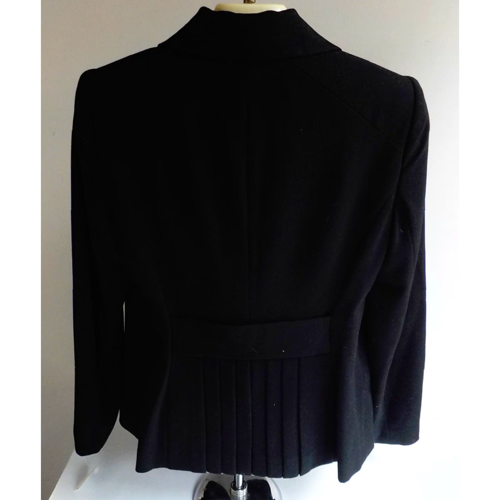 Sandro VINTAGE Sandra Blazer Shirt Womens Black 8 NWT Poly/Rayon/Spandex Fully Lined Front Snap Size M / US 6-8 / IT 42-44 - 4 Thumbnail