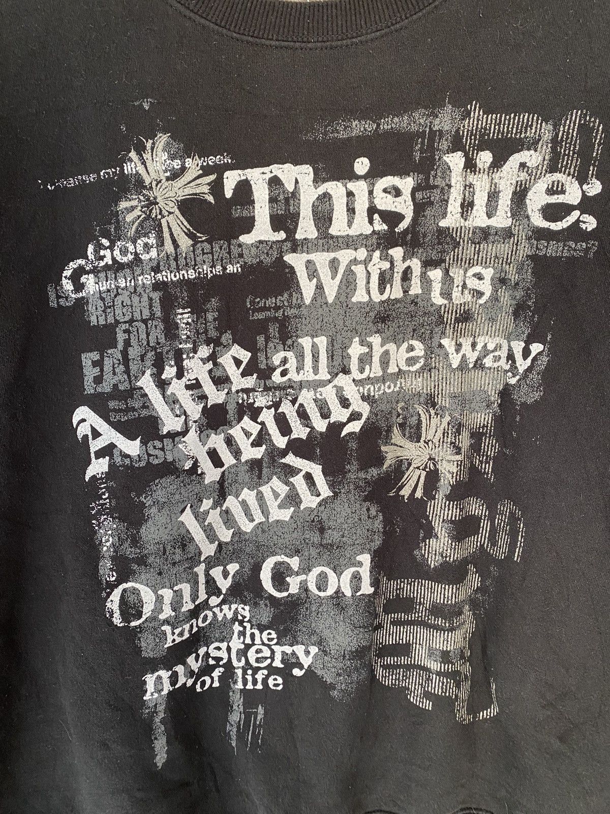 Japanese Brand Bay Leaf Japan cross and Poem anarchy sweatshirt Size US L / EU 52-54 / 3 - 6 Thumbnail
