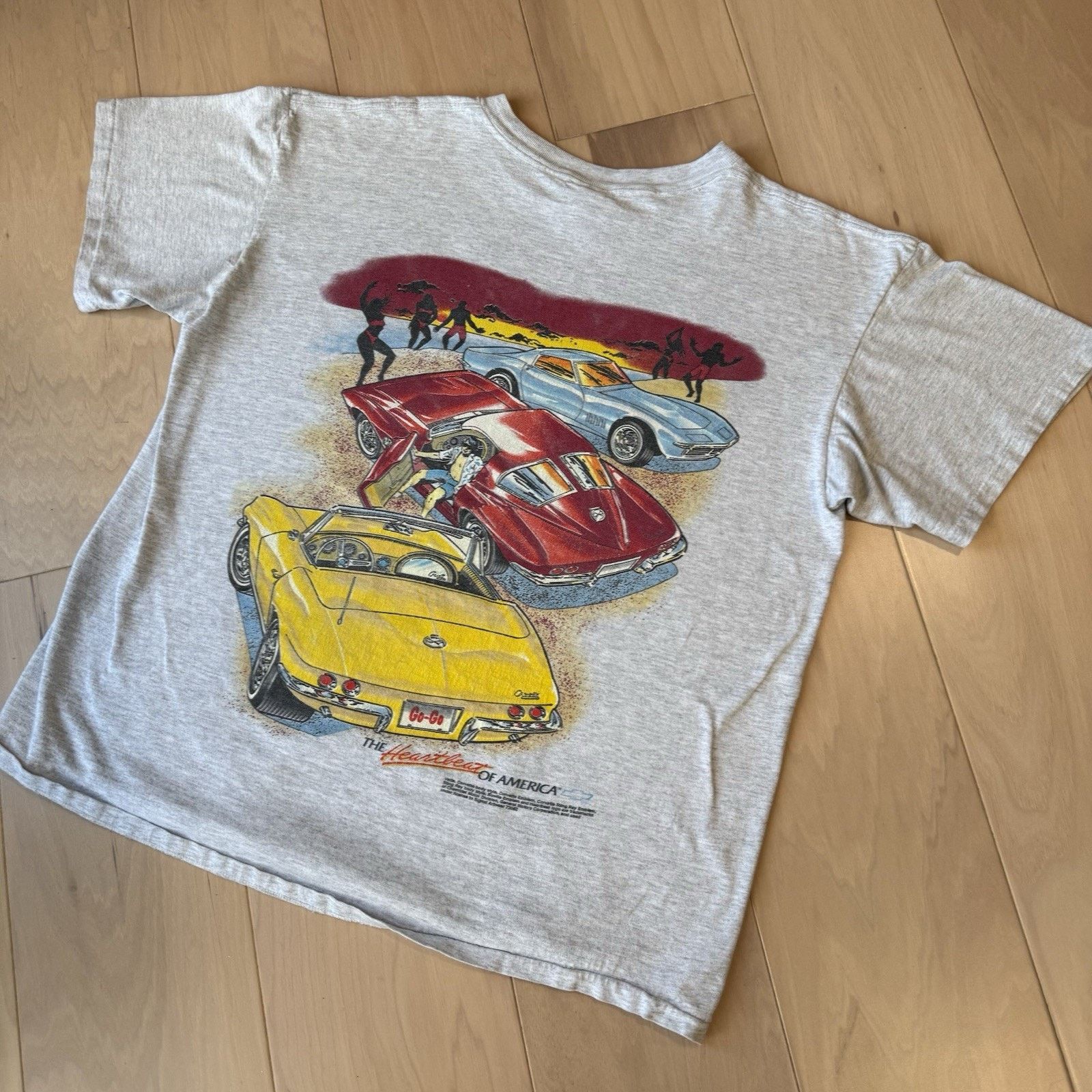 Vintage Vintage Chevrolet Corvette Shirt XL Gray 90s Made USA SSI Size US XL / EU 56 / 4 - 8 Thumbnail