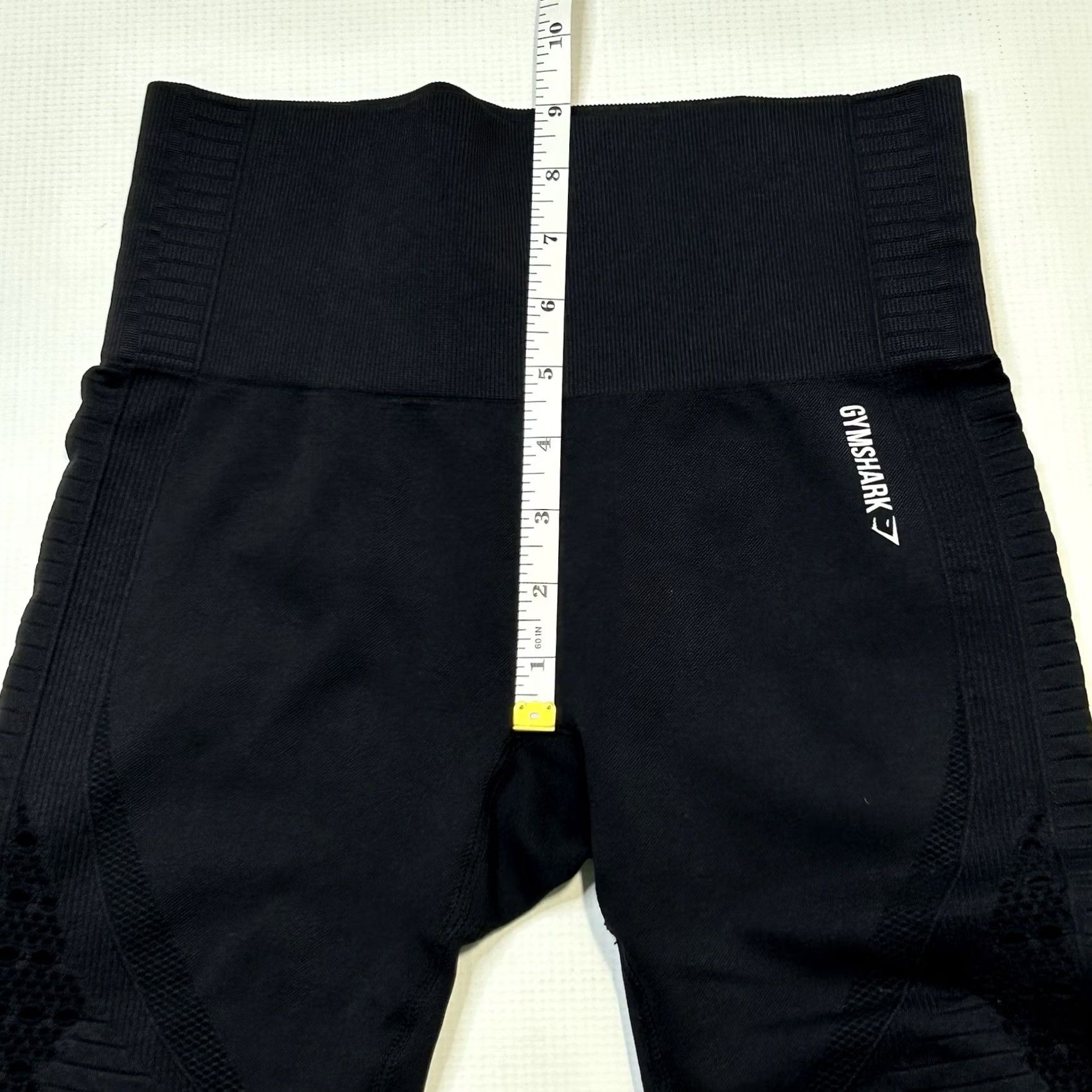 Gymshark VINTAGE Gymshark Black Leggings Cut Out Moto Womens XS 18” Inseam Crop Length Size 26" / US 2 / IT 38 - 7 Thumbnail