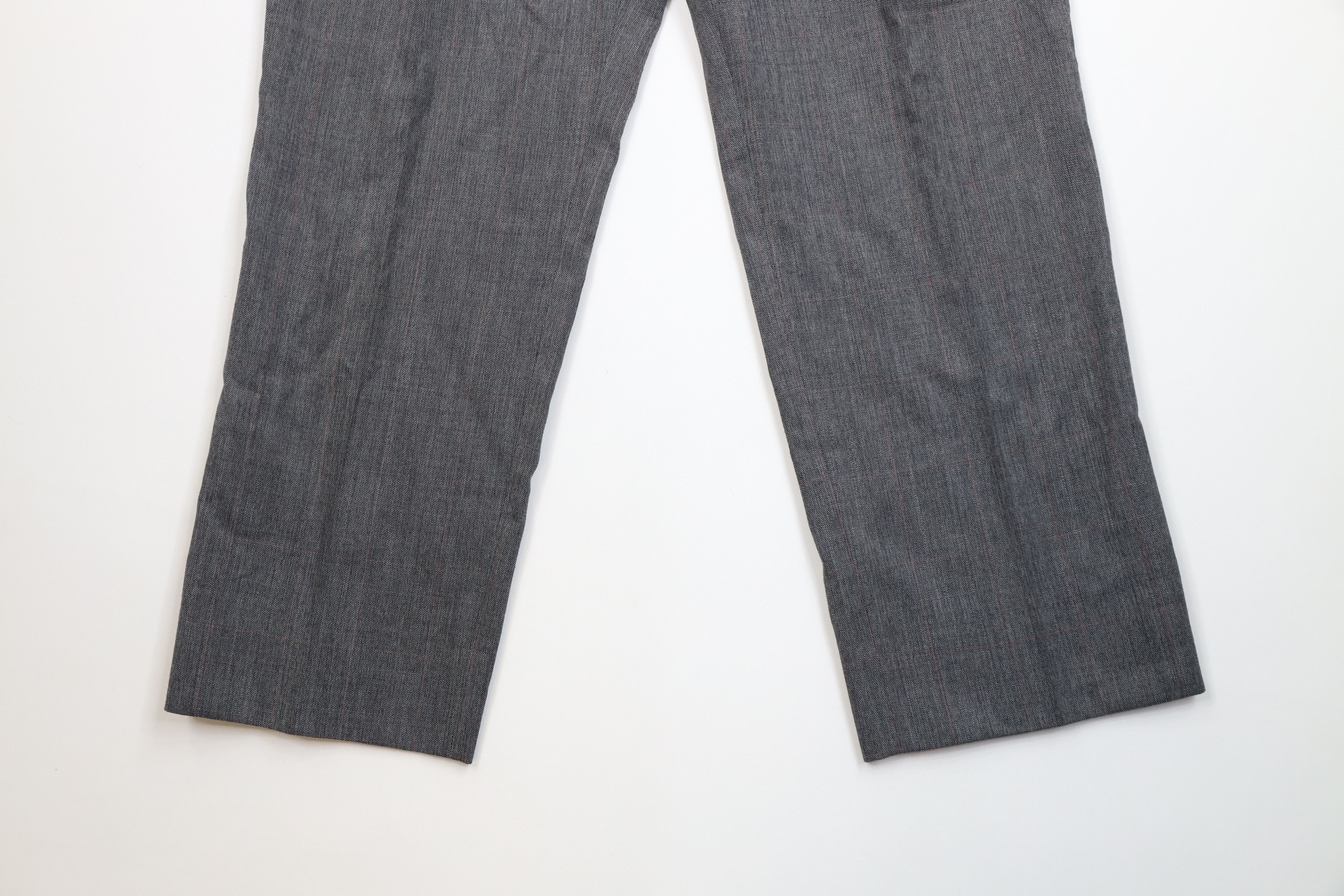 Vintage Vintage 70s Streetwear Wool Wide Leg Chino Pants Plaid USA Size US 36 / EU 52 - 4 Thumbnail