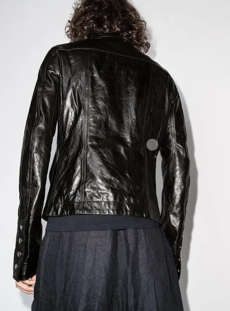 Rick Owens F/W 20 "PERFORMA" Asymmetrical Leather Biker Jacket Size US M / EU 48-50 / 2 - 2 Thumbnail