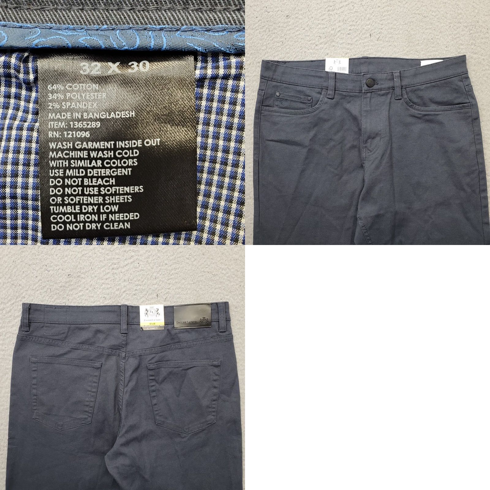English Laundry English Laundry Pants Mens 32x30 Navy 5 Pocket Slim Straight Fit Mens Pants Size US 32 / EU 48 - 8 Thumbnail