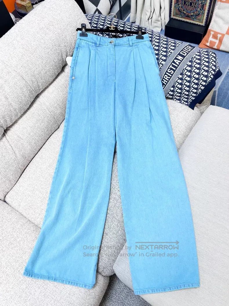 Chanel Chanel Star button blue wide-leg jeans Size 25" / US 0 / IT 36 - 2 Thumbnail