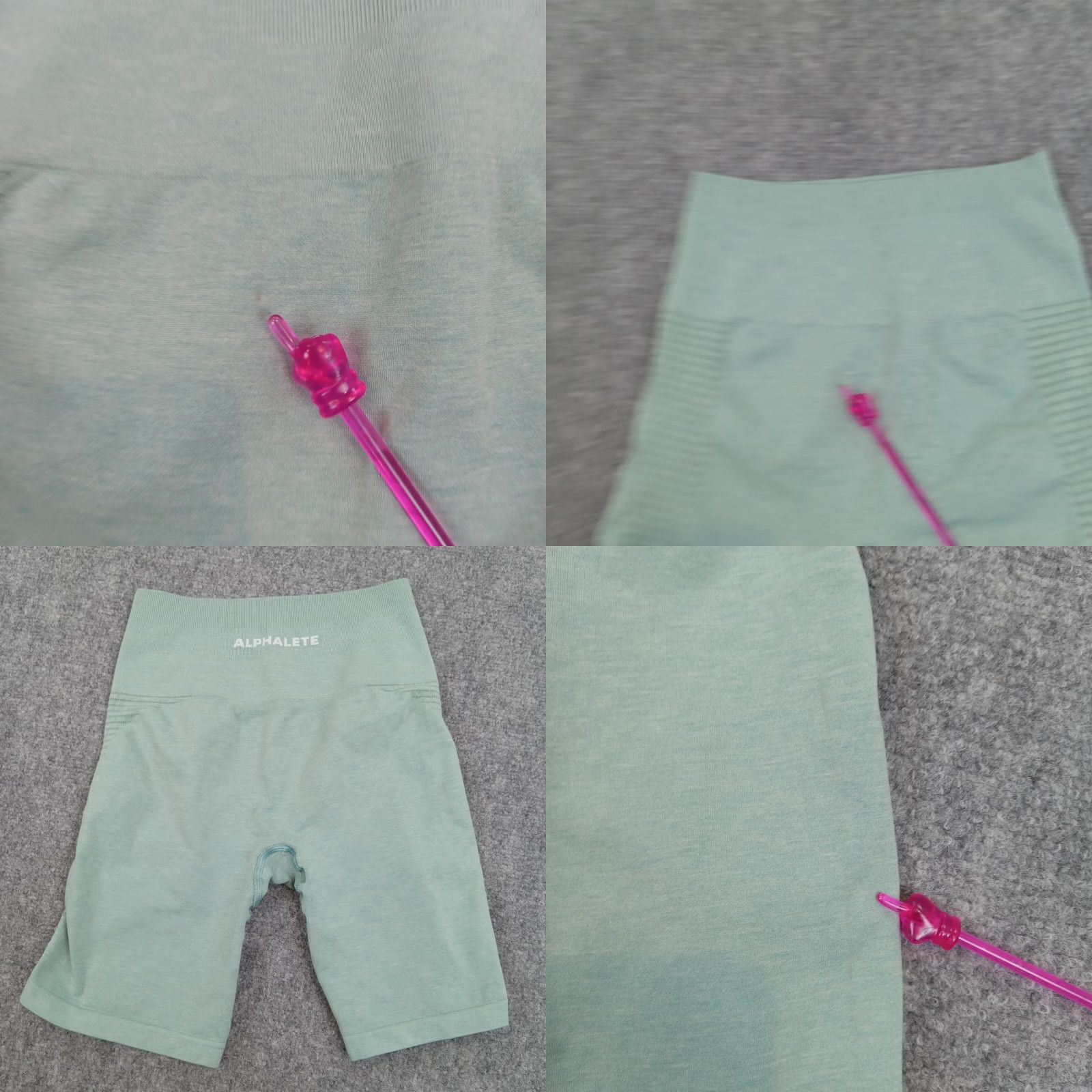 Vintage Alphalete Athletic Shorts Women's Small Green Elastic Waist Stretch Gym Yoga Size 28" / US 6 / IT 42 - 8 Thumbnail