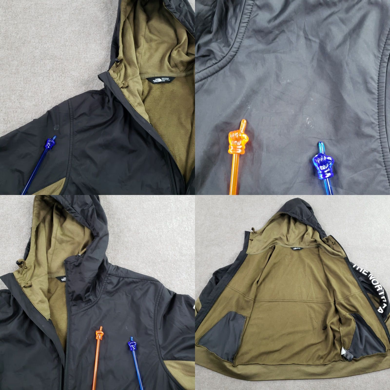 The North Face VINTAGE The North Face Train N Logo Overlay Jacket Mens Medium Green Black Hooded Coat Size US M / EU 48-50 / 2 - 8 Thumbnail