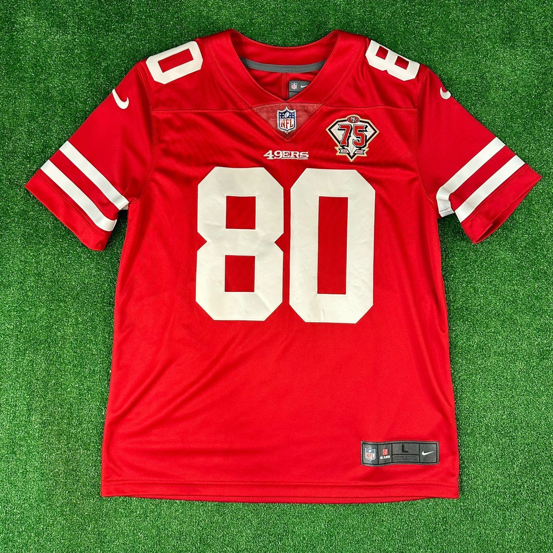 NFL Jerry Rice #80 San Francisco 49ers 75th Anniversary Red Jers Size US L / EU 52-54 / 3 - 3 Thumbnail