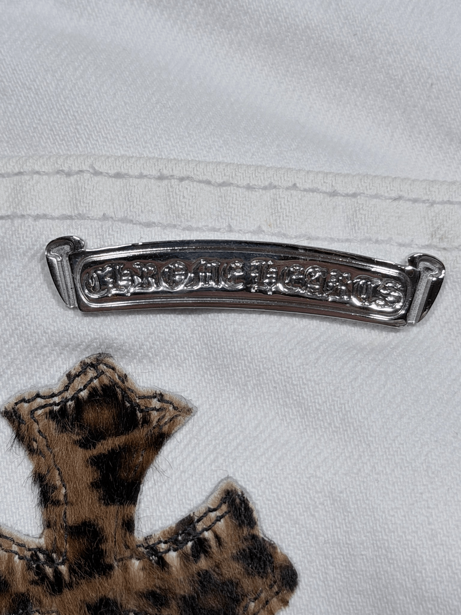 Chrome Hearts Cheetah Cross Patch Levi's Vintage White Jeans Size US 34 / EU 50 - 14 Thumbnail