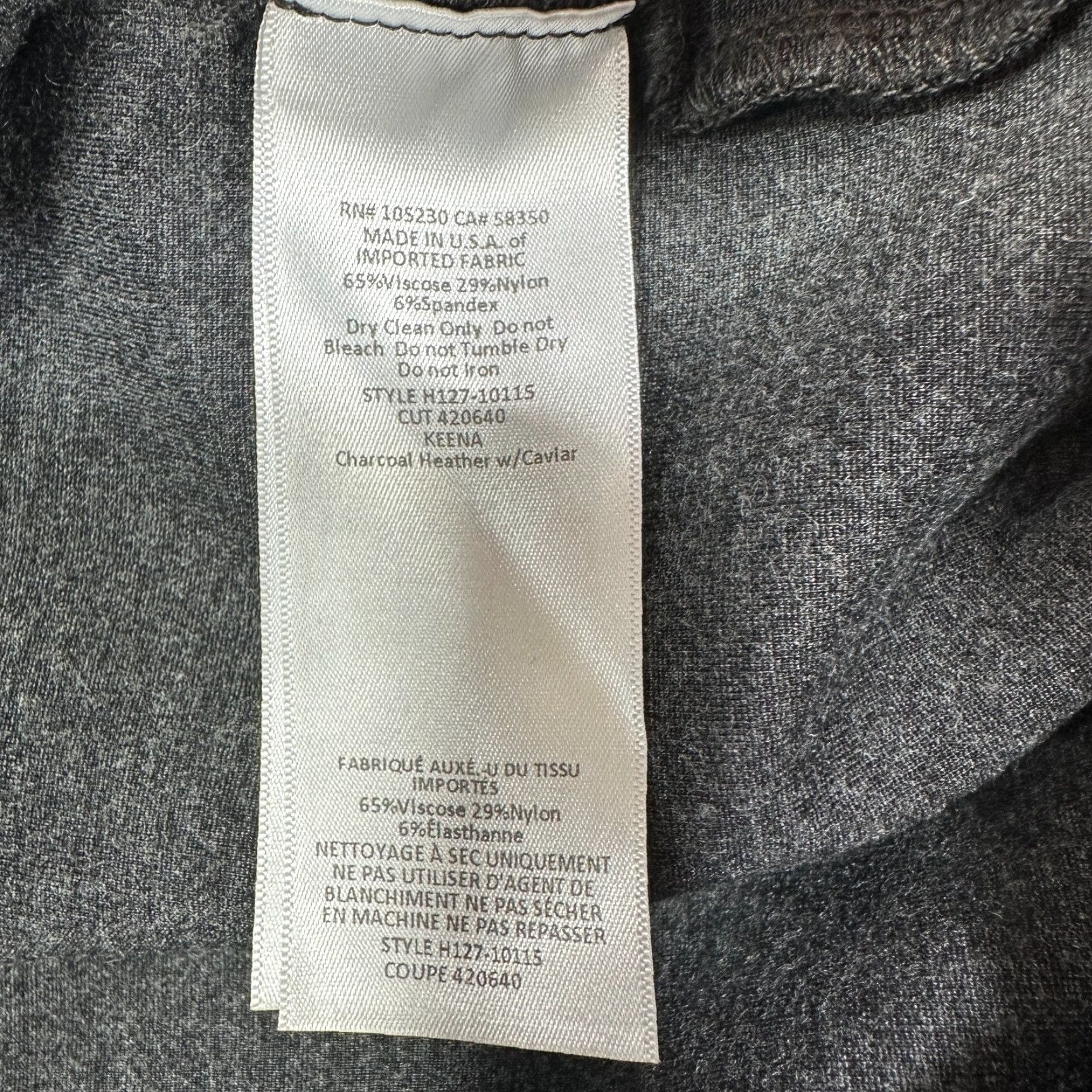 Joie Joie Pants Womens Medium Gray Print Pull On Stretch Ankle Tapered Leg Size 32" / US 10 / IT 46 - 5 Thumbnail