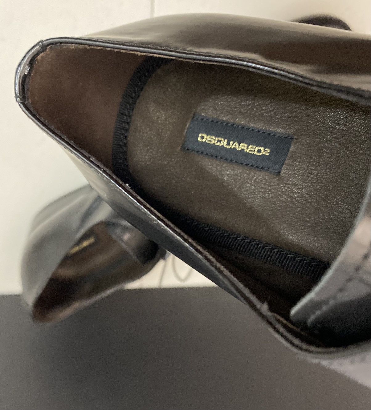 Dsquared2 Dsquared2 🇮🇹 Black Polished Leather Evening Derby 12 NEW Size US 12 / EU 45 - 2 Thumbnail