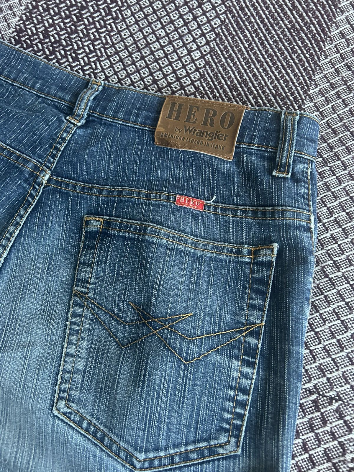 Wrangler Hero by Wrangler Regular Jeans Washed Denim Streetwear Style Size US 34 / EU 50 - 5 Thumbnail