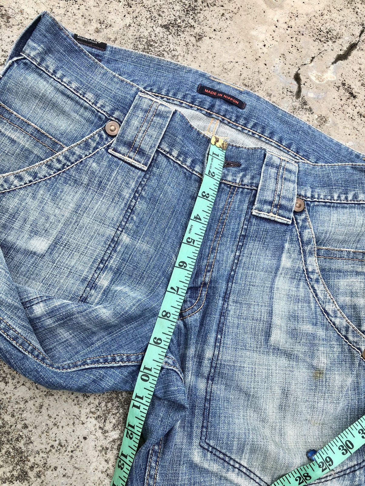 Japanese Brand WIDE LEG JAPANESSEN BLUE WAY JEANS Size US 34 / EU 50 - 8 Thumbnail