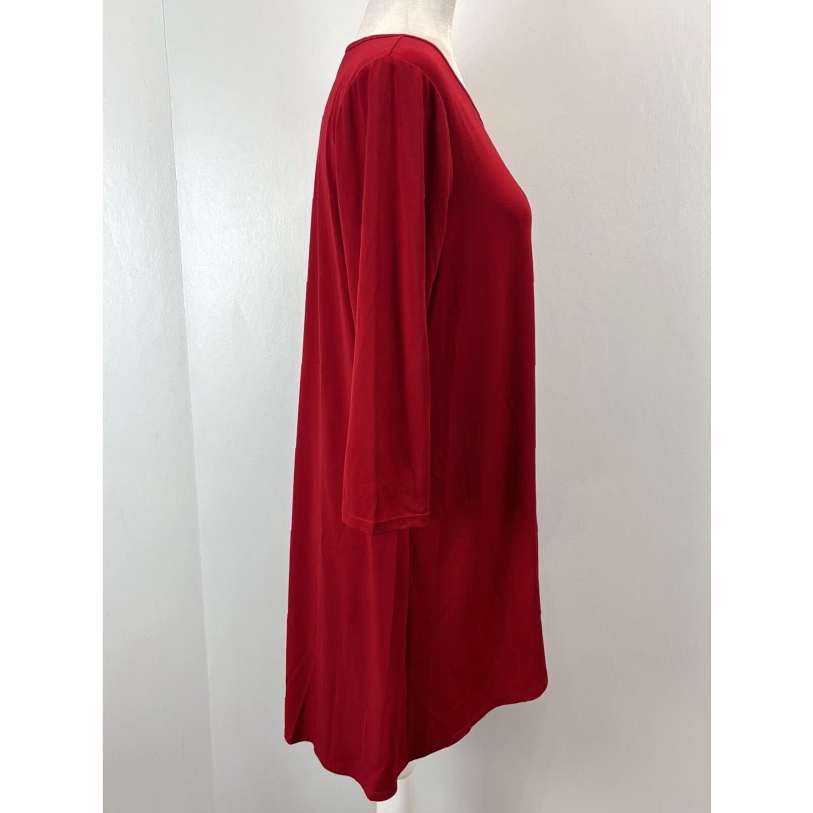 Vintage Chicos Red Tunic Top Shirt 3/4 Sleeves Women's Medium Casual Wear Size M / US 6-8 / IT 42-44 - 4 Thumbnail